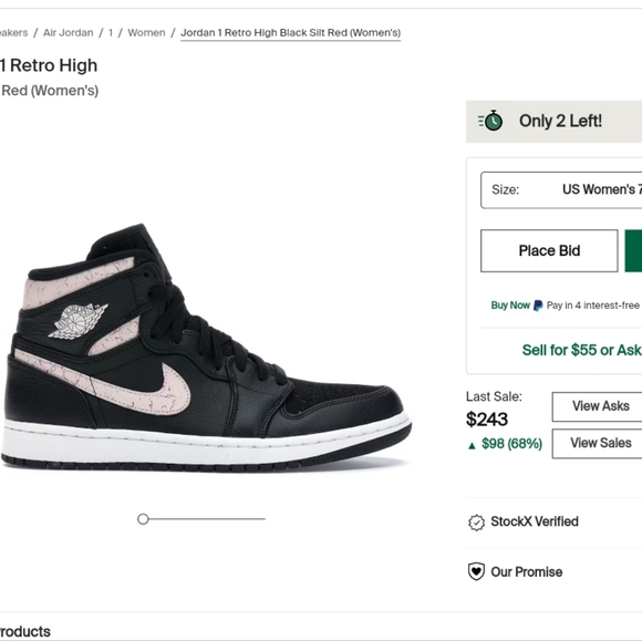 Jordan 1 retro Hightower sz 7 wms - Picture 7 of 7